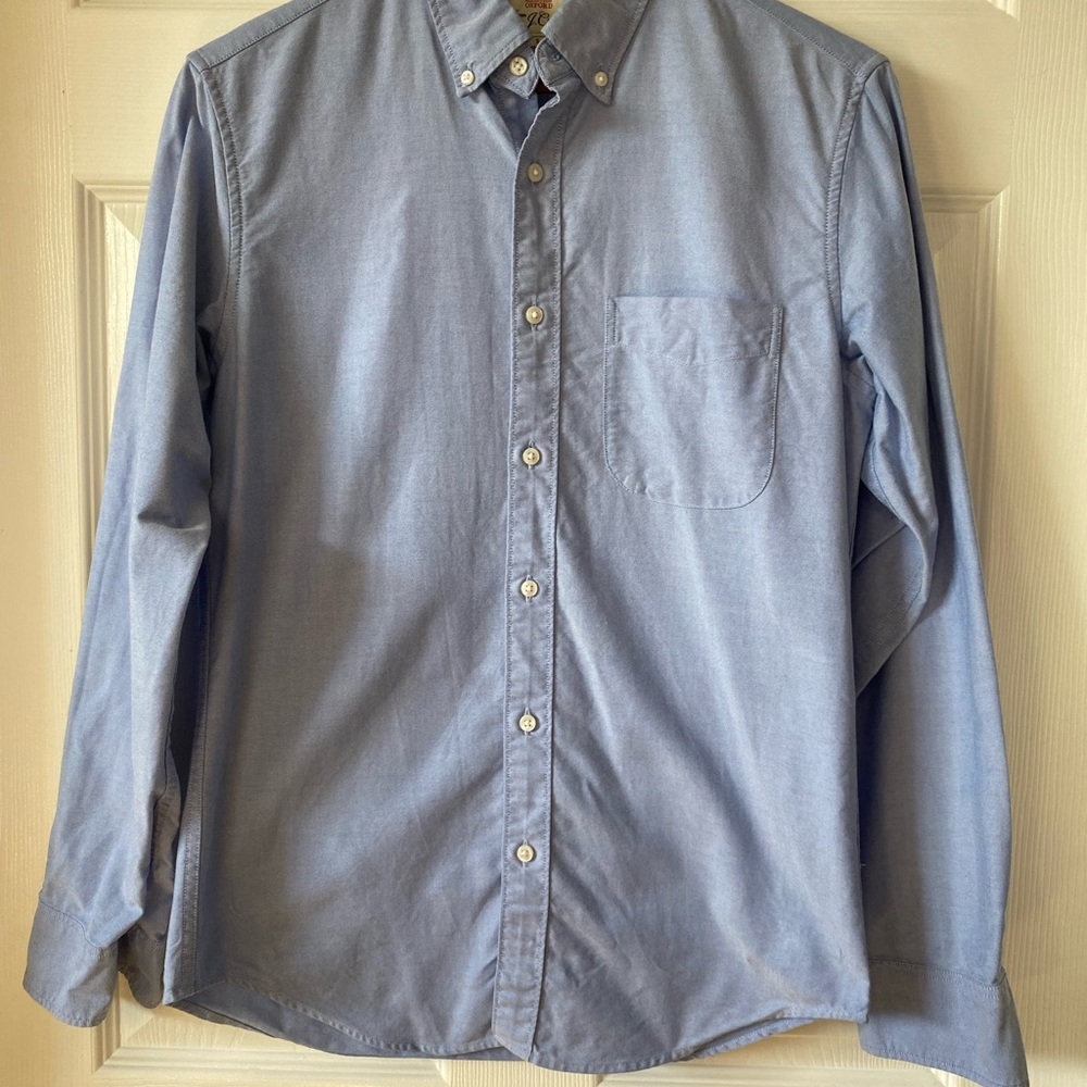 J. Crew Blue Casual Button Down Shirt Oxford Style